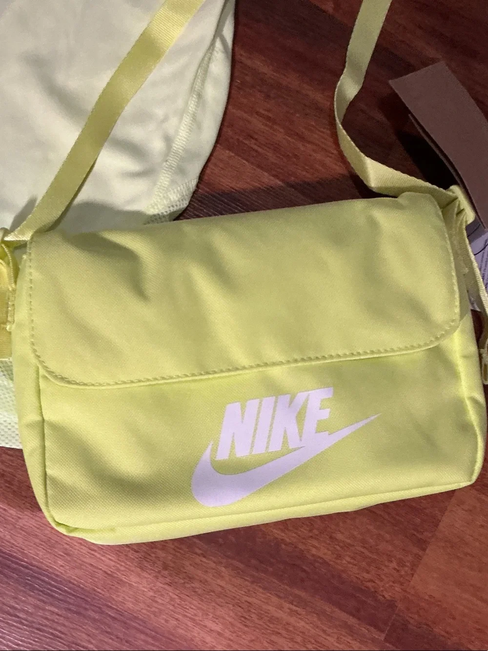 Nike Pale Yellow Women's Athletic Tank, Shorts Crossbody Bag Set nwt bundle